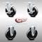 Service Caster 5 Inch SS Hard Rubber Wheel Swivel Top Plate Caster Set with 2 Brake 2 Rigid SCC SCC-SS20S514-HRS-TLB-2-R-2 - alternate 7